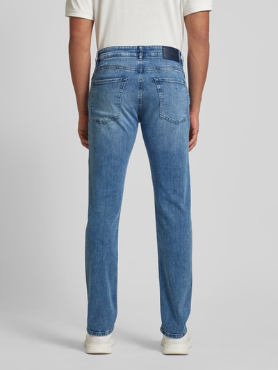 BOSS Slim fit jeans in labeldetail, model 'Delaware' Jeansblauw - 5