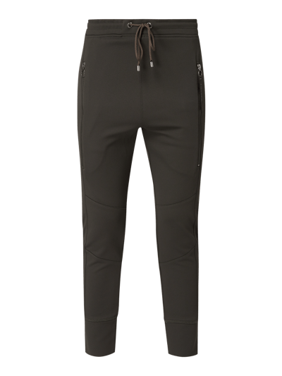 MAC Spodnie sportowe z kieszeniami zapinanymi na zamek błyskawiczny  Khaki 2