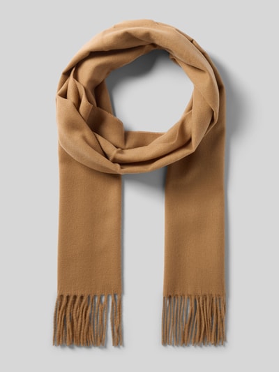 Fraas Sjaal met koordjes, model 'Cashmink' Camel - 1