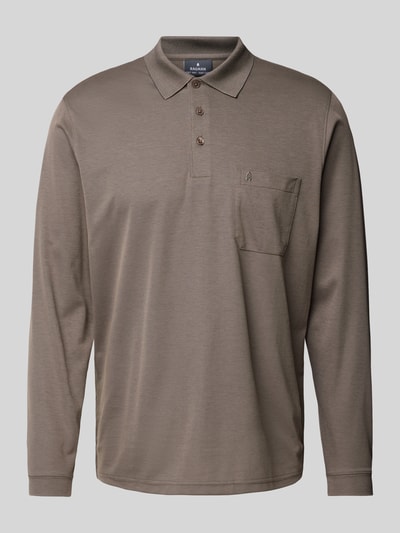 RAGMAN Regular fit poloshirt met borstzak Taupe - 1