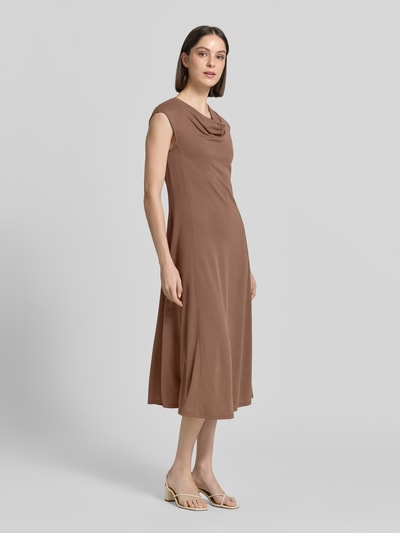 MM by Max Mara Regular Fit Midikleid mit Wasserfall-Ausschnitt Modell 'Vetusta' Hazel 1