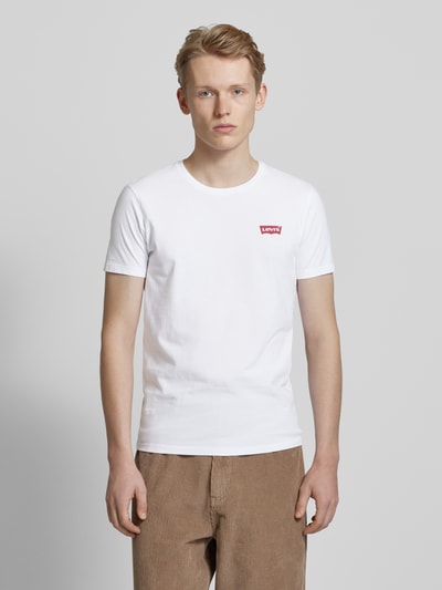 Levi's® T-shirt o kroju slim fit z nadrukiem z logo w zestawie 2 szt. Czarny 4