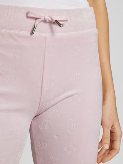 Juicy Couture Flared Sweatpants mit Tunnelzug Modell 'MONOGRAM LISA' Rosa 3