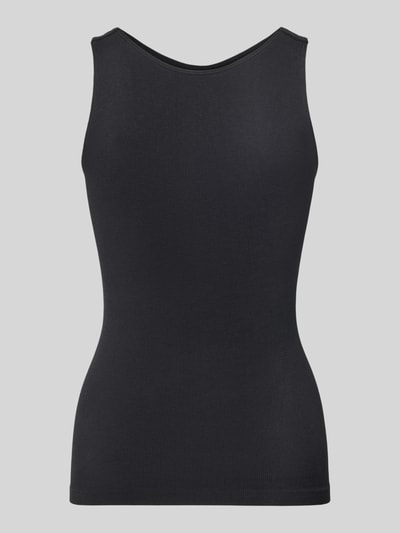 Produktfoto, Slim Fit Tank Top aus Modal-Mix im 2er-Pack von Marc O'Polo, unifarben schwarz, breite Träger, Jersey-Textur, U-Ausschnitt