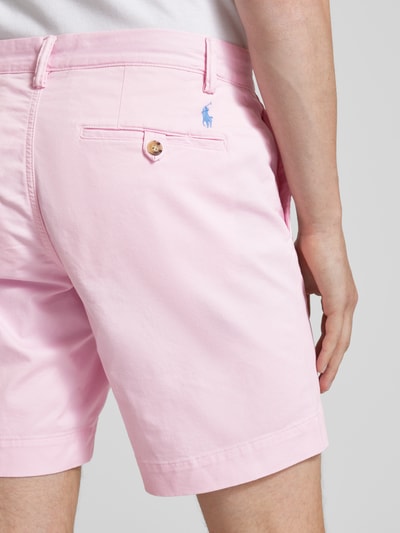 Polo Ralph Lauren Stretch straight fit korte broek met riemlussen, model 'BEDFORD' Rosé - 3