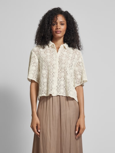 Jake*s Casual Blouse met gehaakt kant Offwhite - 4