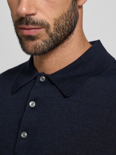 Tiger Of Sweden Strickpullover aus Merinowolle mit Kentkragen Marine 3