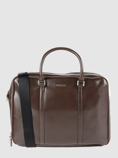 Guess Messenger Bag in Leder-Optik Dunkelbraun 2