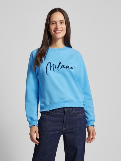 Rich & Royal Sweatshirt met statementapplicatie Lichtblauw - 4