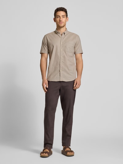 camel active Regular fit vrijetijdsoverhemd met Button-downkraag Beige - 1
