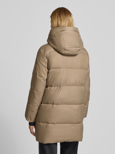 WITHBLACK Regular Fit Steppmantel mit Enten-Daunen-Füllung Taupe 5