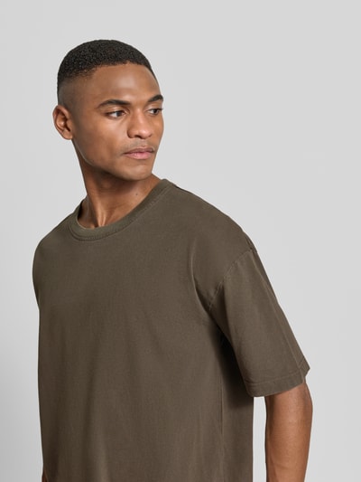 Samsøe Samsøe T-Shirt mit Label-Detail Dunkelbraun 3