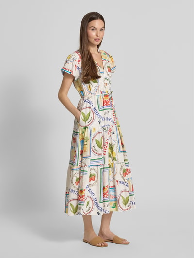 Forever New Leinencocktailkleid mit Tunikakragen Modell 'Jacqueline' Weiss 1