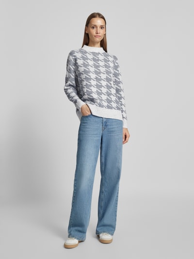 Soyaconcept Gebreide pullover met turtleneck, model 'Ine' Lichtgrijs gemêleerd - 1