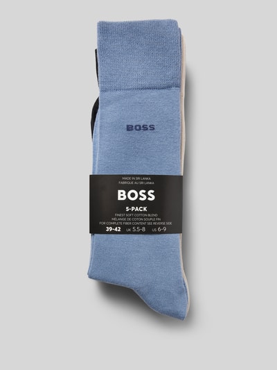 BOSS Socken mit Label-Print im 5er-Pack Oliv 3