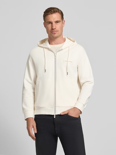 Armani Exchange Sweatjacke mit Zweiwege-Reißverschluss Modell 'FELPA' Offwhite 4