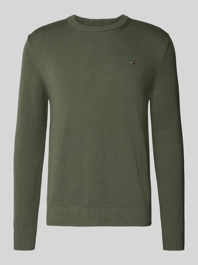 Tommy Jeans Slim Fit Pullover aus reiner Baumwolle Dunkelgruen 2