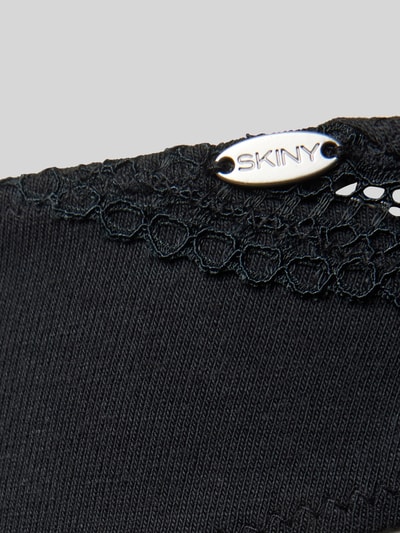 Skiny Slip mit Label-Detail Black 2