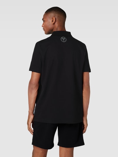 CARLO COLUCCI Poloshirt aus reiner Baumwolle mit Label-Detail Black 5