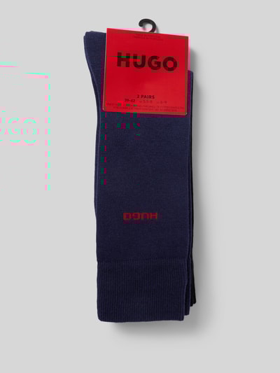 HUGO Kousen van katoenmix, per 2 paar Marineblauw - 3
