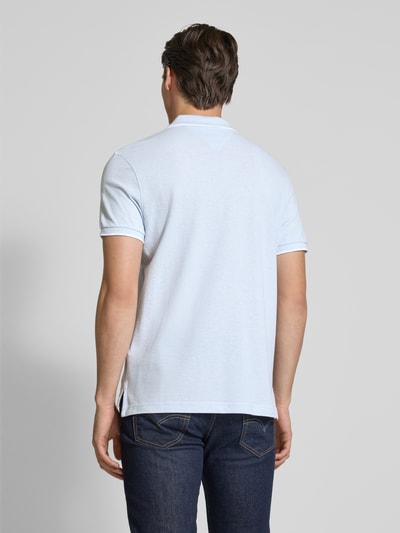 Tommy Hilfiger Regular Fit Poloshirt aus Baumwoll-Leinen-Mix Hellblau 5