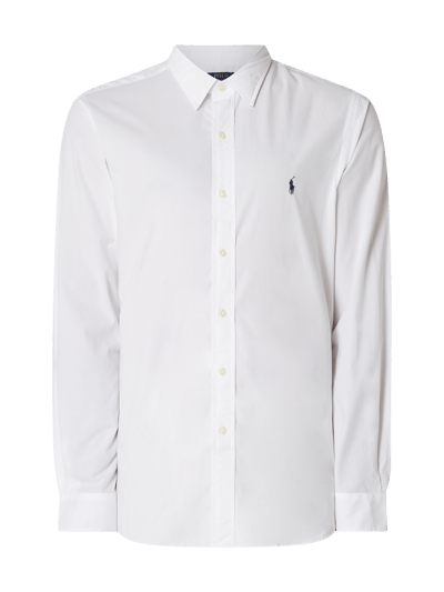 Polo Ralph Lauren Slim Fit Freizeithemd mit Logo-Stickerei Weiss 2