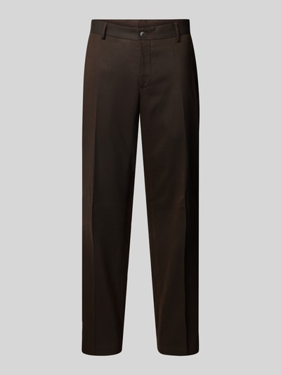 SELECTED HOMME Slim fit pantalon met wol, model 'NEIL' Donkerbruin - 2