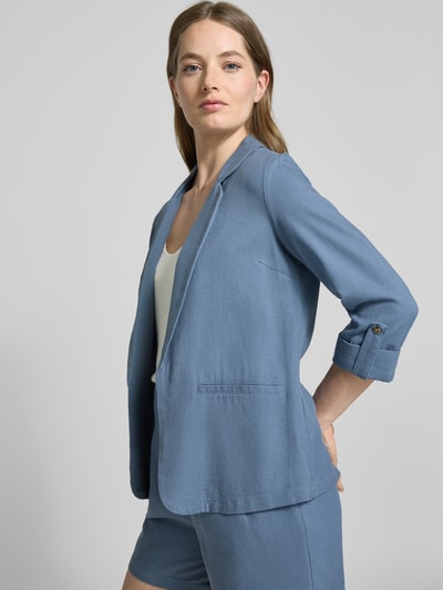 Vero Moda Regular Fit Kurzblazer aus Viskose-Leinen-Mix Modell 'JESMILO' Rauchblau 3