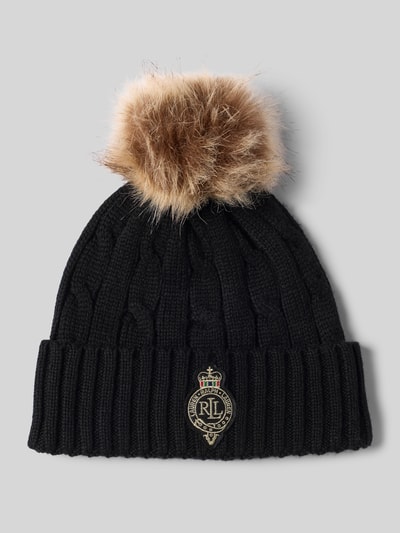 Lauren Ralph Lauren Czapka z dzianiny z pomponem Czarny 1
