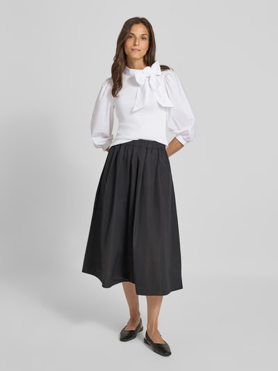 Rich & Royal Strikblouse met 3/4-mouwen Wit - 1