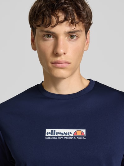 Ellesse T-shirt met labelprint, model 'CORBOBA' Donkerblauw - 3