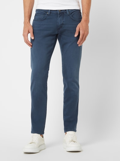 Baldessarini Tapered fit jeans met stretch, model 'Jayden' Rookblauw - 4