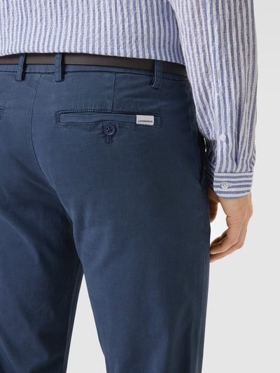 Lindbergh Chino met Franse steekzakken Marineblauw - 3