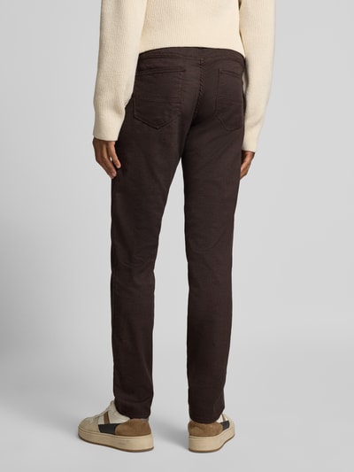 Brax Stoffen broek met viscose in 5-pocketmodel, model 'Cadiz' Middenbruin - 5