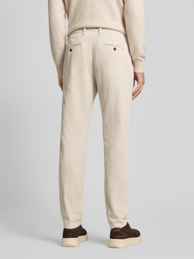 Marc O'Polo Spodnie sztruksowe o kroju tapered fit z czystej bawełny model ‘OSBY PLEATS’ Beżowy 5