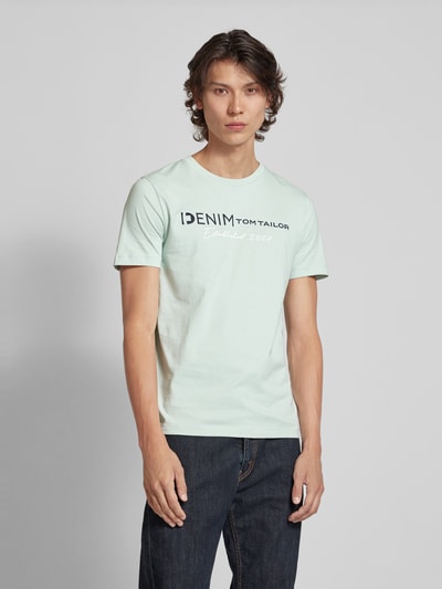 Tom Tailor Denim T-shirt met ronde hals Mintgroen - 4