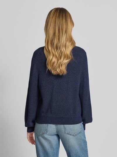 Christian Berg Woman Oversized Strickpullover aus Viskose-Mix mit Rundhalsausschnitt Dunkelblau 5