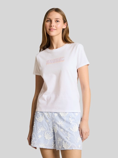 Tom Tailor Denim Regular Fit T-Shirt aus reiner Baumwolle Weiss 4