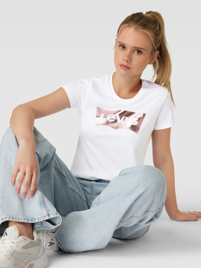 Levi's® T-Shirt mit Label-Print Weiss 3