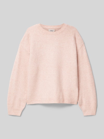 Only Comfort Fit Strickpullover in Melange Modell 'SHELDO' Rosa 1