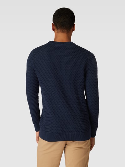 SELECTED HOMME Strickpullover mit Strukturmuster Modell 'REMYS' Dunkelblau 5