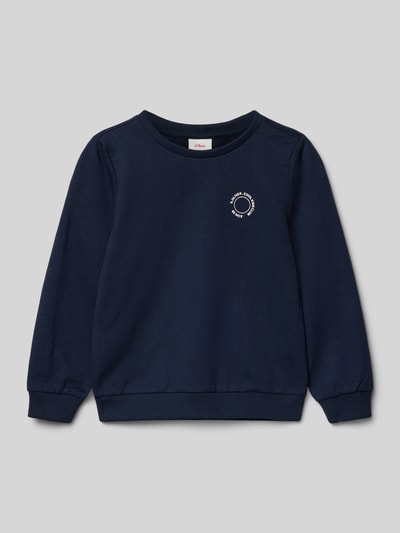 s.Oliver RED LABEL Sweatshirt mit Rundhalsausschnitt Marine 1