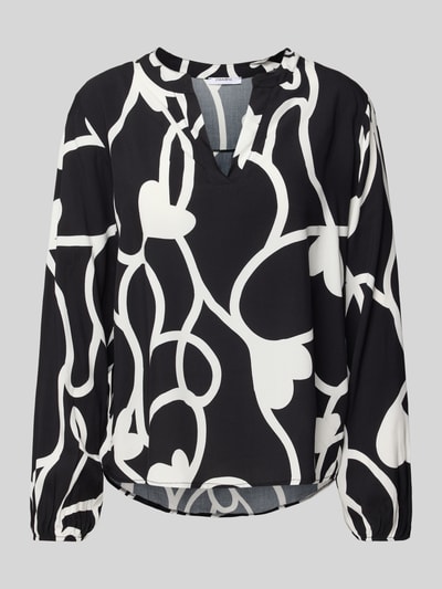 ZABAIONE Regular fit blouse met tuniekkraag, model 'Jo44a' Zwart - 2