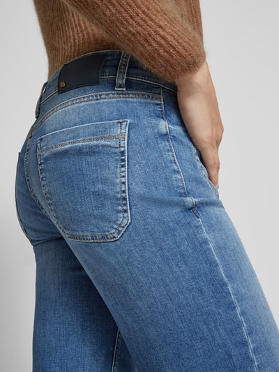 Cambio Wide Leg Jeans mit verkürztem Schnitt Modell 'TESS' Blau 3