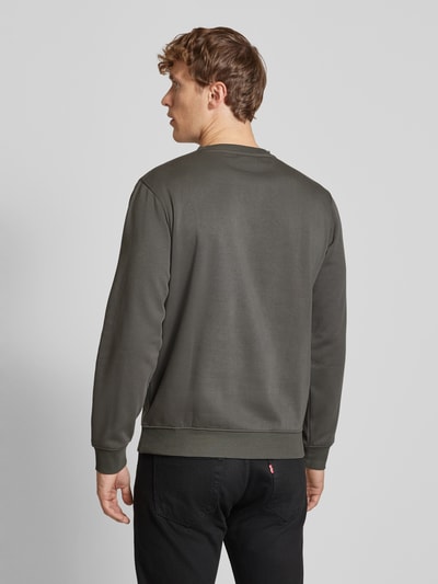 Lerros Sweatshirt mit Label-Stitching Gruen 5