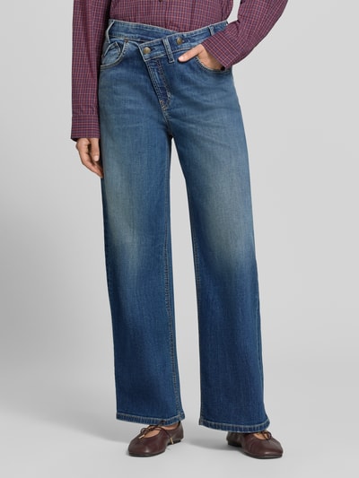 CAMBIO Jeansy o kroju baggy barrel z mieszanka bawełny model 'BAGGY ASYMMETRICAL' Oceaniczny 4