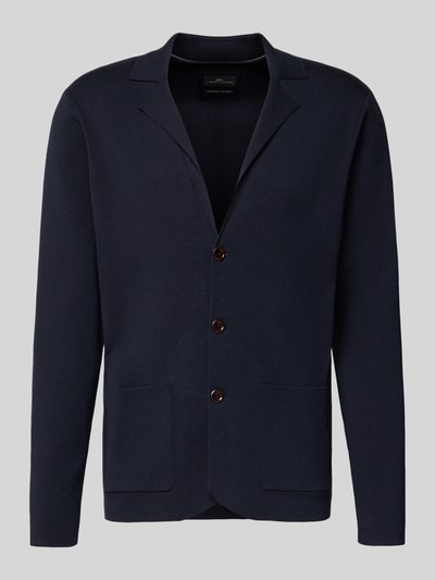 Fynch-Hatton Kurtka z dzianiny z listwą guzikową Granatowy 2