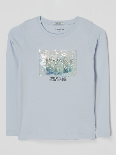 Tom Tailor Longsleeve mit Pailletten  Bleu 1