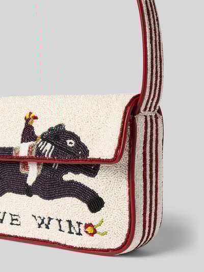 Staud Handtasche mit Perlen Modell 'TOMMY BEADED BAG' Weiss 3