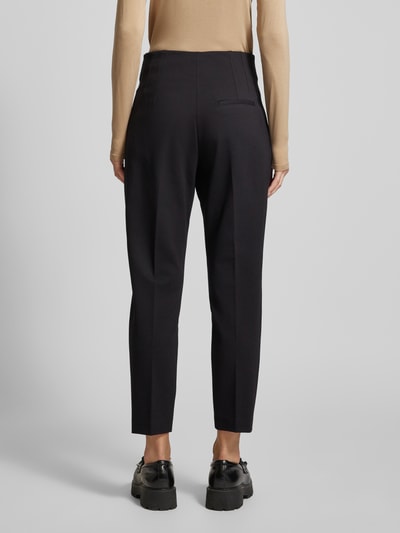 s.Oliver BLACK LABEL Jersey broek met persplooien Zwart - 5